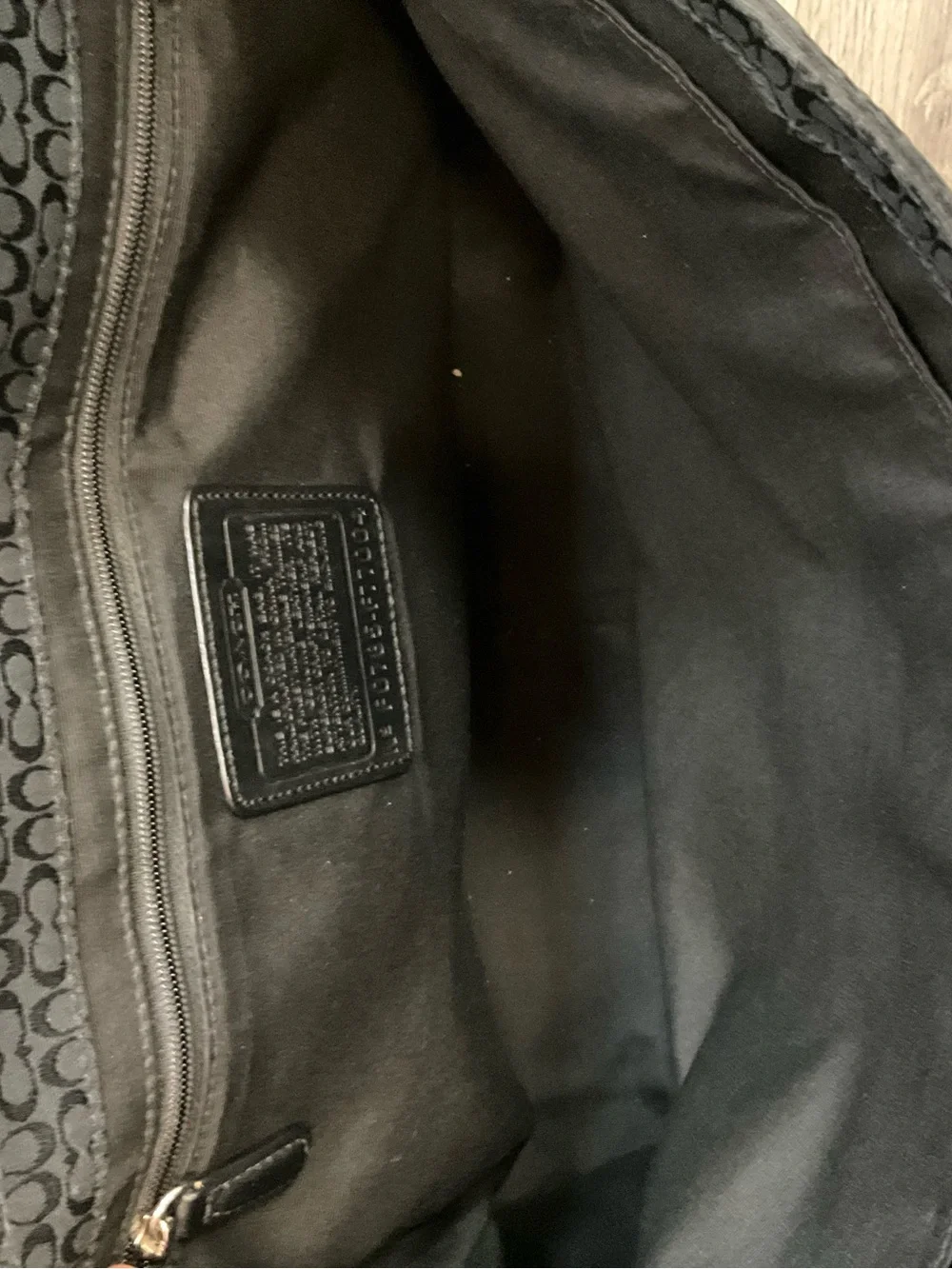 Coach Black Signature Canvas and Leather-Trim Messenger Bag